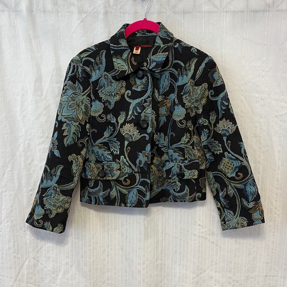 Vintage Floral Patterned Tapestry Jacket